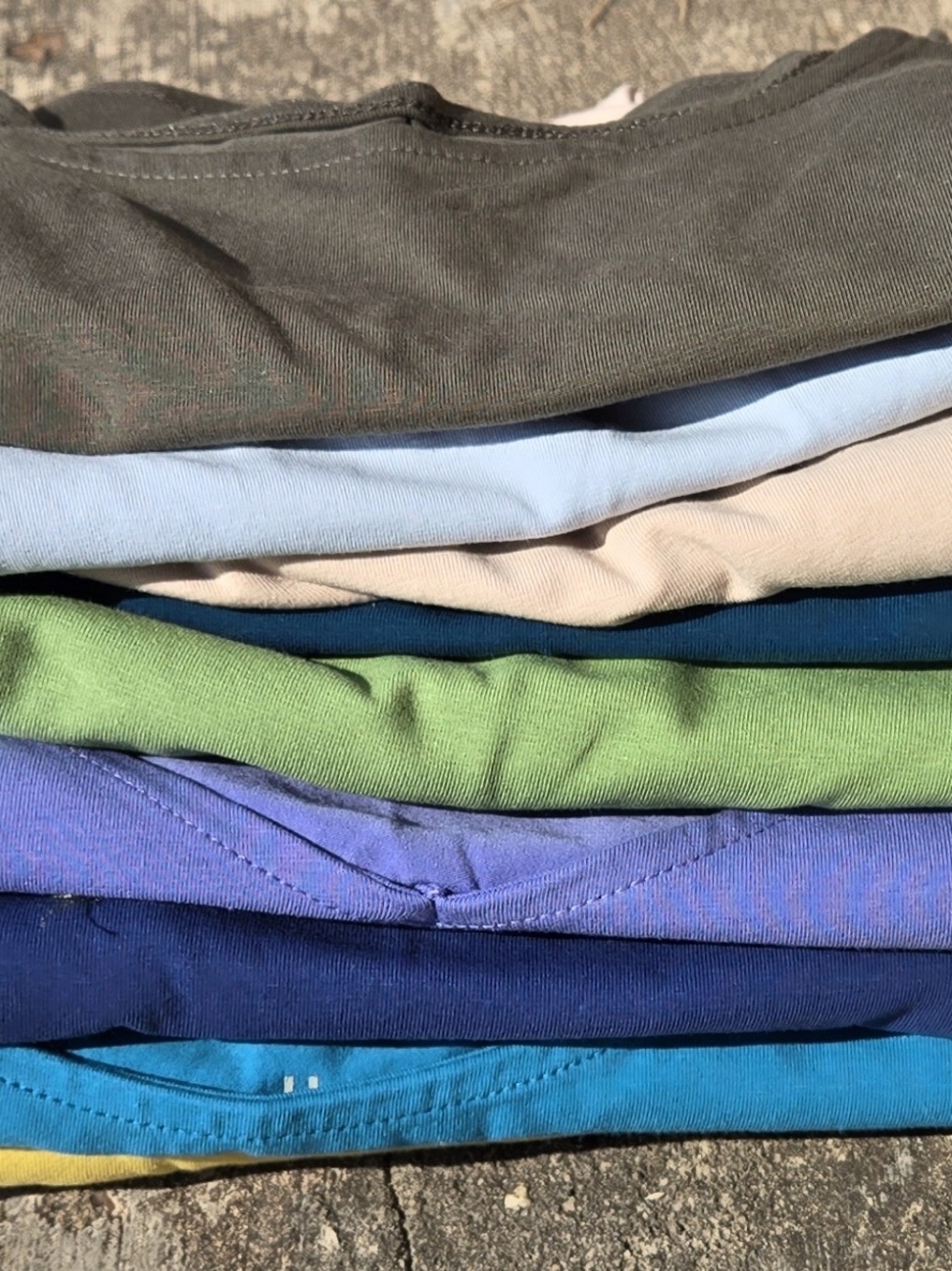 (9) J. Jill Women's Tank Tops Stack - Green, Blue, Purple, Tan, Gray, Cream